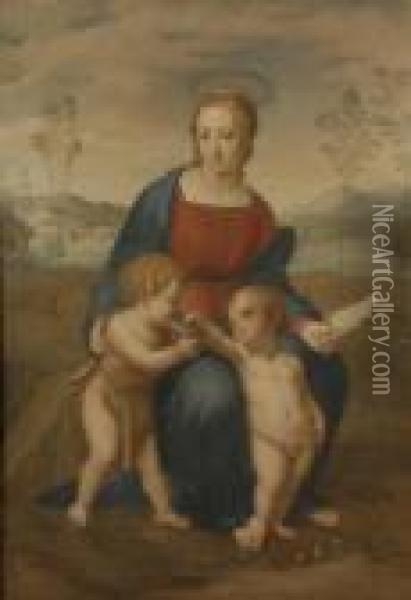 Madonna Of The Goldfinch Oil Painting - Raphael (Raffaello Sanzio of Urbino)