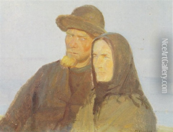 Ole Markstrom Og Hans Kone Oil Painting - Anna Archer