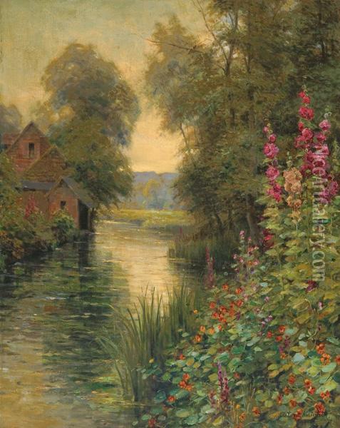 Summer Day Along A River Oil Painting - Louis Aston Knight