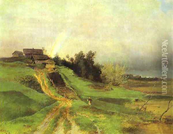 Rainbow (1873) Oil Painting - Alexei Kondratyevich Savrasov