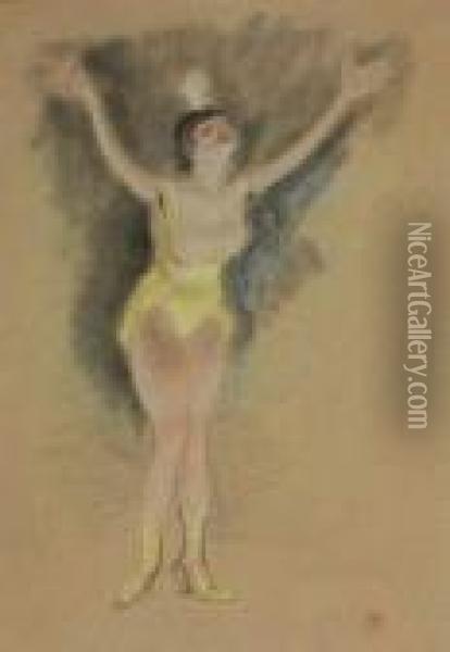 Danseuse De Cabaret
Pastel Et Crayon Oil Painting - Armand Rassenfosse
