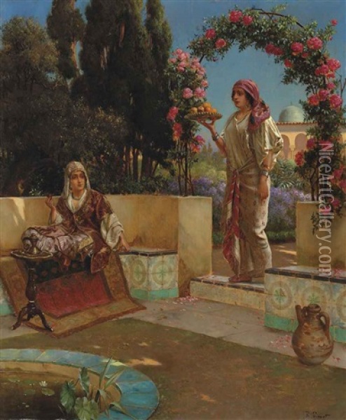 Afternoon Tea Oil Painting - Rudolf Ernst