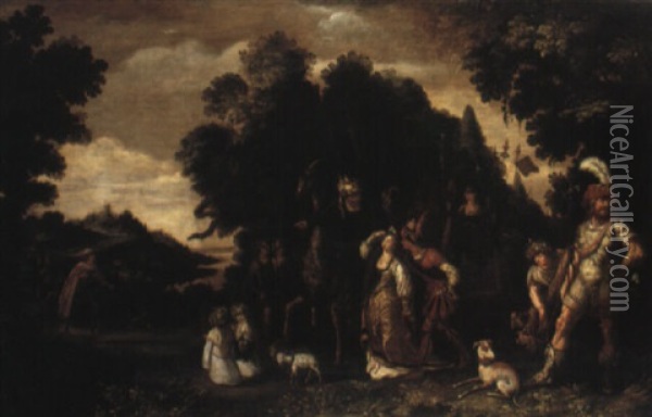 Rebecca And Isaac Oil Painting - Pieter Lastman