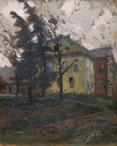 Old Nest (family Manor) Oil Painting - Ferdynand Ruszczyc