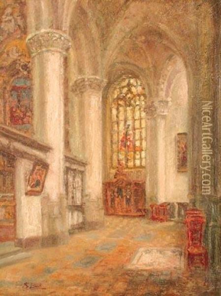 Interno Di Chiesa Oil Painting - Arturo Bianchi