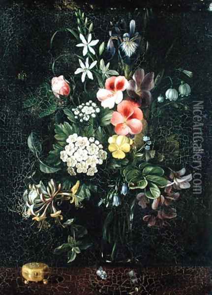 Vase of Flowers, 1775 Oil Painting - A. Viedebant