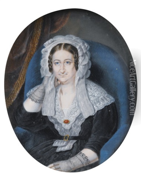 Portrait De Zenaide, Princesse De Neuchatel Et De Wagram, Nee Clary Oil Painting - Giorgio Banchi