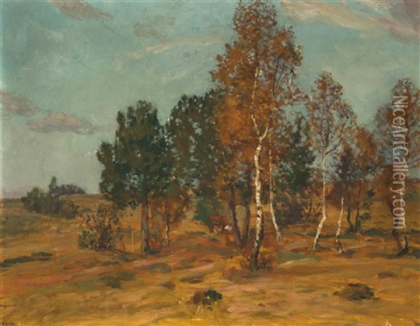 Birkenschoslinge Oil Painting - Frantisek Kavan