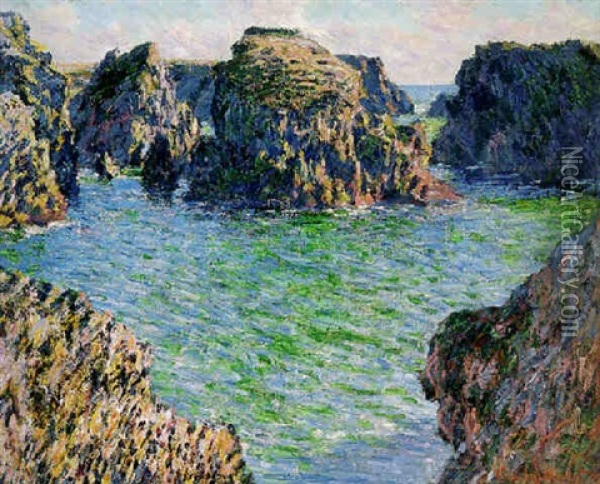 Entree De Port-goulphar, Belle-ile Oil Painting - Claude Monet