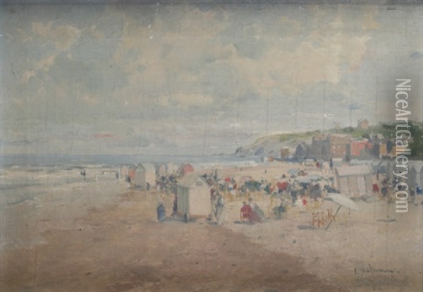 Dia De Playa Oil Painting - Eliseo Meifren y Roig