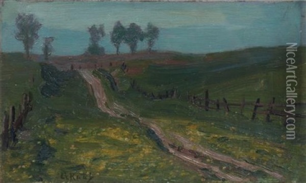 Country Landscape Oil Painting - George Raab