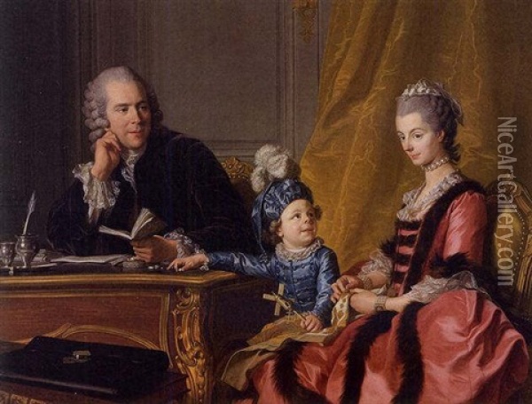 The Devin Family Oil Painting - Louis Michel van Loo