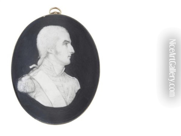 A Bust-length Portrait Of Richard Colley Wesley, 1st Marquess Wellesley, Kg, Pc (1760-1842), Styled Viscount Wellesley From Birth And The Earl Of Mornington From 1781-1799 Oil Painting - Samuel Andrews