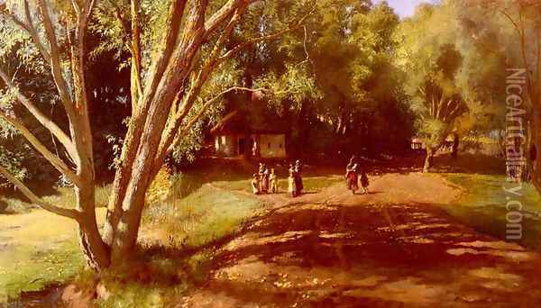 Summer Afternoon Oil Painting - Konstantin Egorovich Egorovich Makovsky