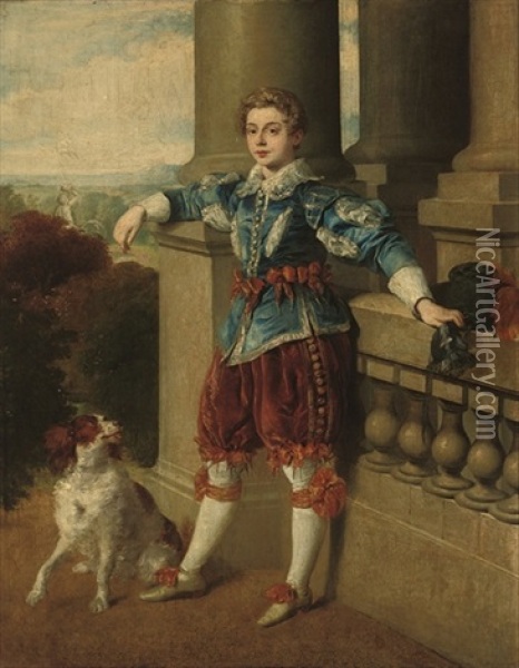 Portrait Of John William Clayton Oil Painting - Charles (Karoly) Brocky