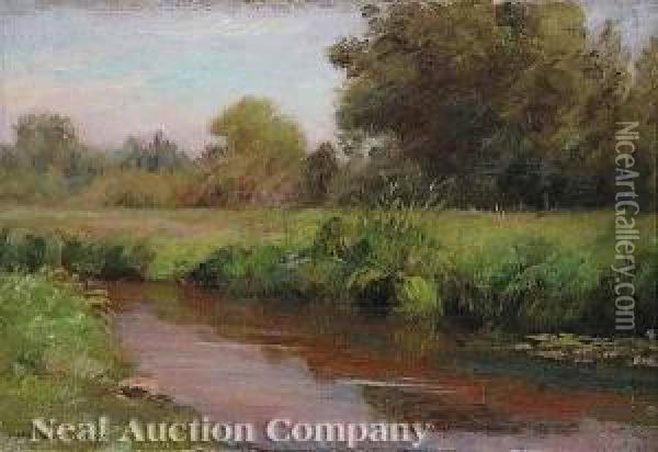 The Meandering Stream Oil Painting - William Posey Silva