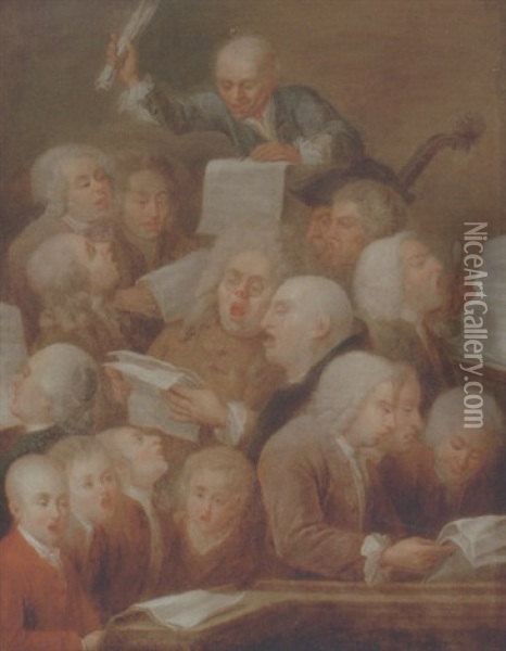 The Village Choir Oil Painting - William Hogarth