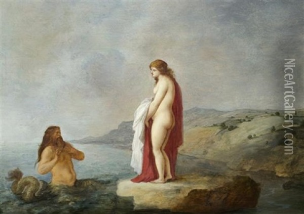 Glaucon Und Scylla Oil Painting - Moyses van Uytenbroeck