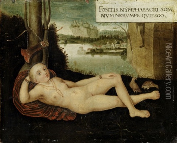 Diana Oder Die Ruhende Quellnymphe Oil Painting - Lucas Cranach the Elder