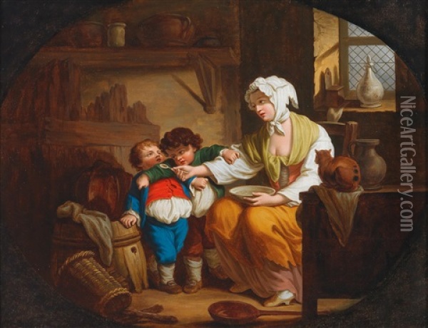 Maman Oil Painting - Jean Baptiste Greuze