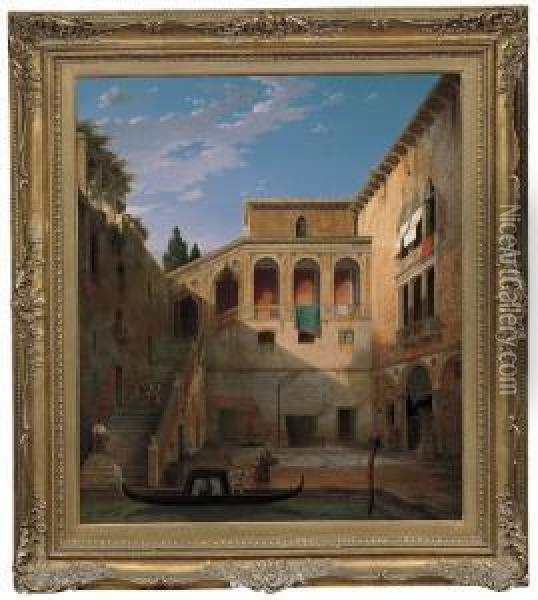 Palazzo Veneziano Oil Painting - Francesco Paolo Hayez
