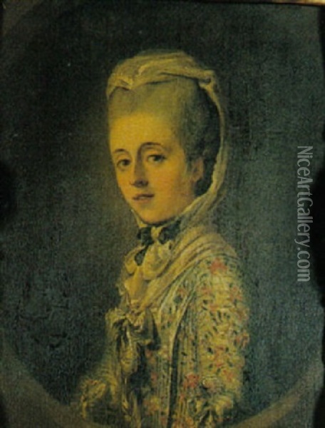 Portrait Of Elizabetha Bridgetta Stepney, Mrs. Joseph Gulston Oil Painting - Pierre Etienne Falconet
