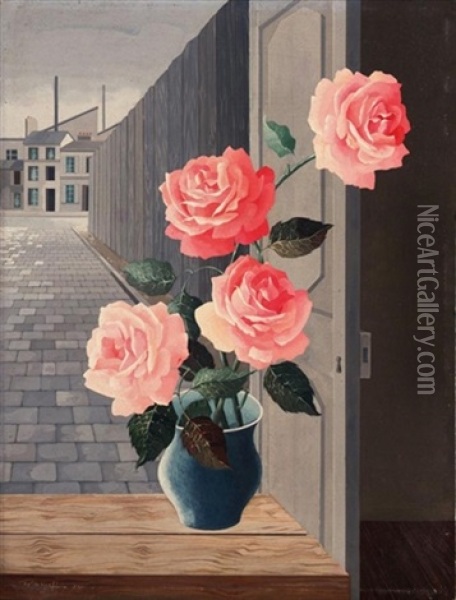 Roses Oil Painting - Ratislaw Rakoff
