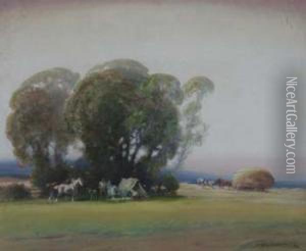 Harvestscene Oil Painting - Sunderland Rollinson