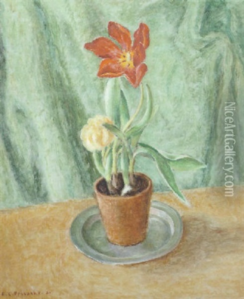 Tulips Oil Painting - Frederick Carl Frieseke