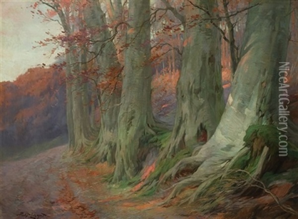 Bosque Oil Painting - Henri Privat-Livemont