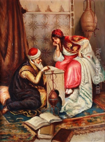 Orientalische Szene Oil Painting - Fausto Giusto