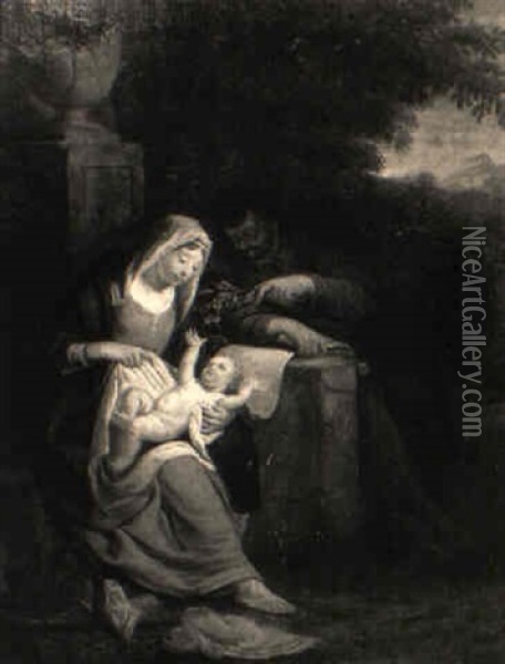 Die Heilige Familie Oil Painting - Elias van Nymegen