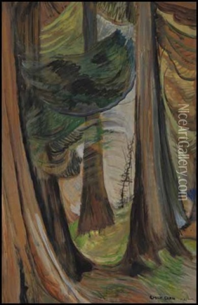 Forest Swirl Oil Painting - Emily Carr