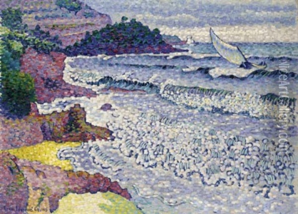 La Mer Clapotante Oil Painting - Henri-Edmond Cross