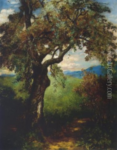 Landschaft Oil Painting - Ludwig Adam Kunz