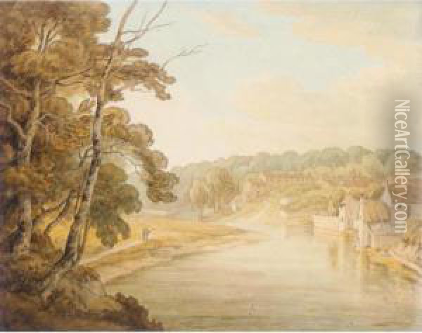 View Of Morpeth, Northumberland Oil Painting - John White Abbott