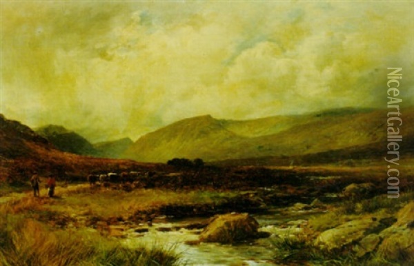 The Pass Of Nant Finnyon Oil Painting - David Bates