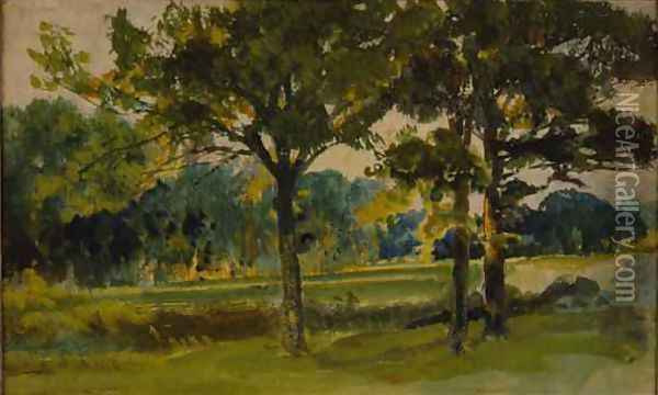 One of the Three Landscape Sketches 3 Oil Painting - Sir Hubert von Herkomer