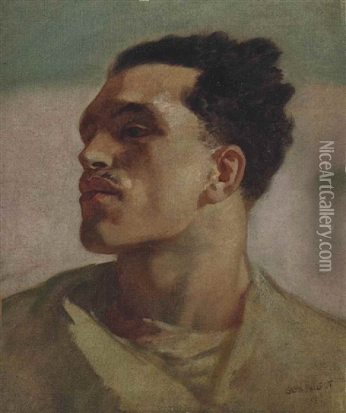 Head Of A Man Oil Painting - Glyn Warren Philpot