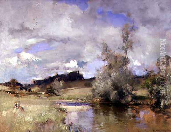 The Ale Water Oil Painting - Edward Arthur Walton