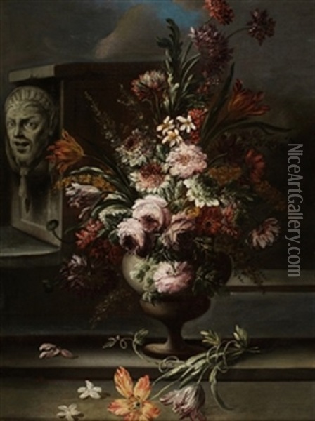 Jarron Con Flores Oil Painting - Abraham Brueghel