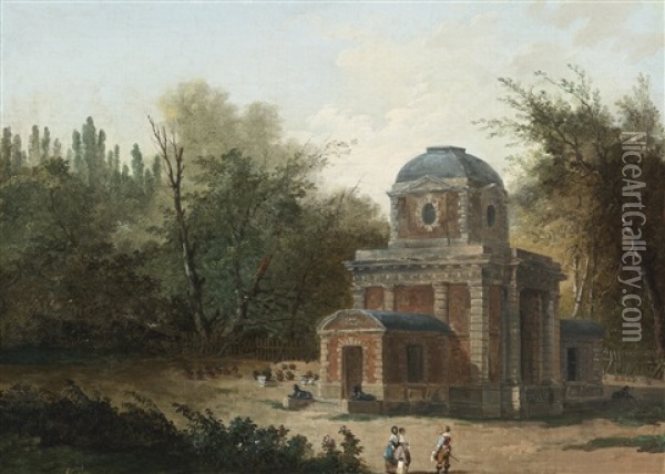 Project For The Pavillon De Cleves Of Maupertuis Oil Painting - Hubert Robert