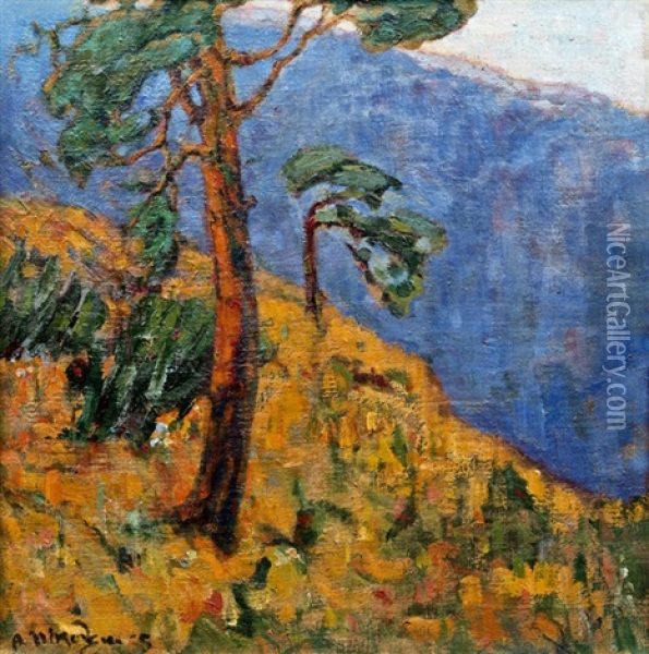 Landschaft Oil Painting - Artur Nikodem