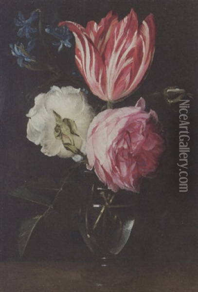 Blumen In Einer Glasvase Oil Painting - Daniel Seghers