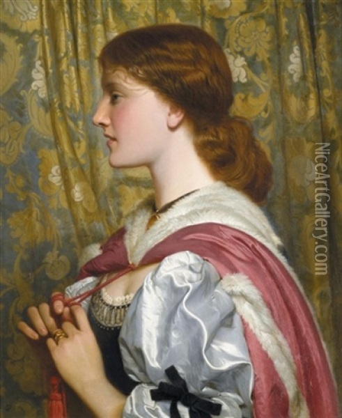 Silvia Oil Painting - Charles Edward Perugini