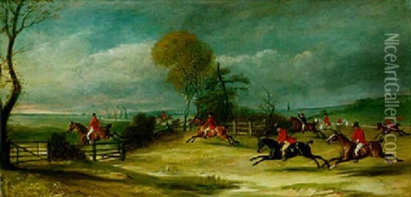 The Belvoir Hunt Oil Painting - John E. Ferneley
