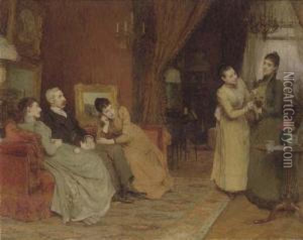 Portrait Of The Joseph Family Oil Painting - Sir William Quiller-Orchardson