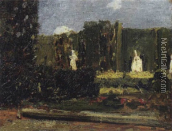 Giardino Nell'antica Villa Oil Painting - Emma Ciardi
