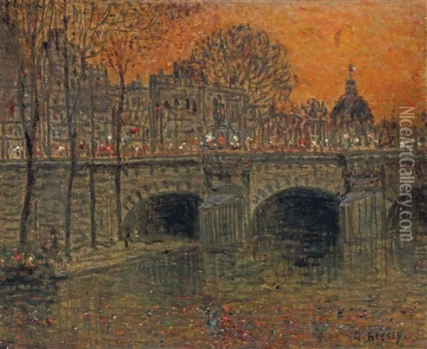 Camille Pissarro Le Pont-Neuf Painting Reproduction