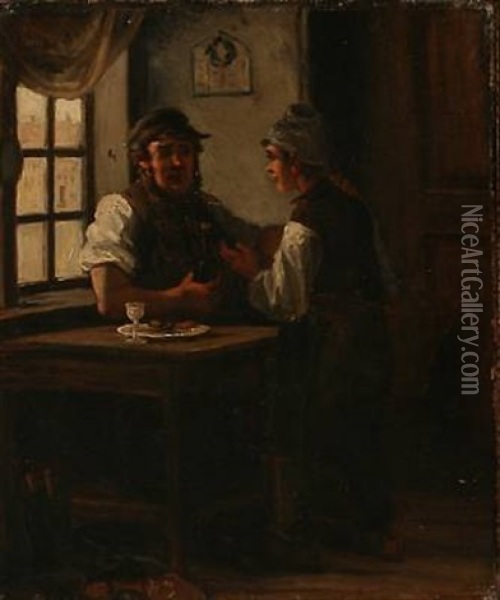 Skomageren Og Hans Svend Oil Painting - Wilhelm Nicolai Marstrand